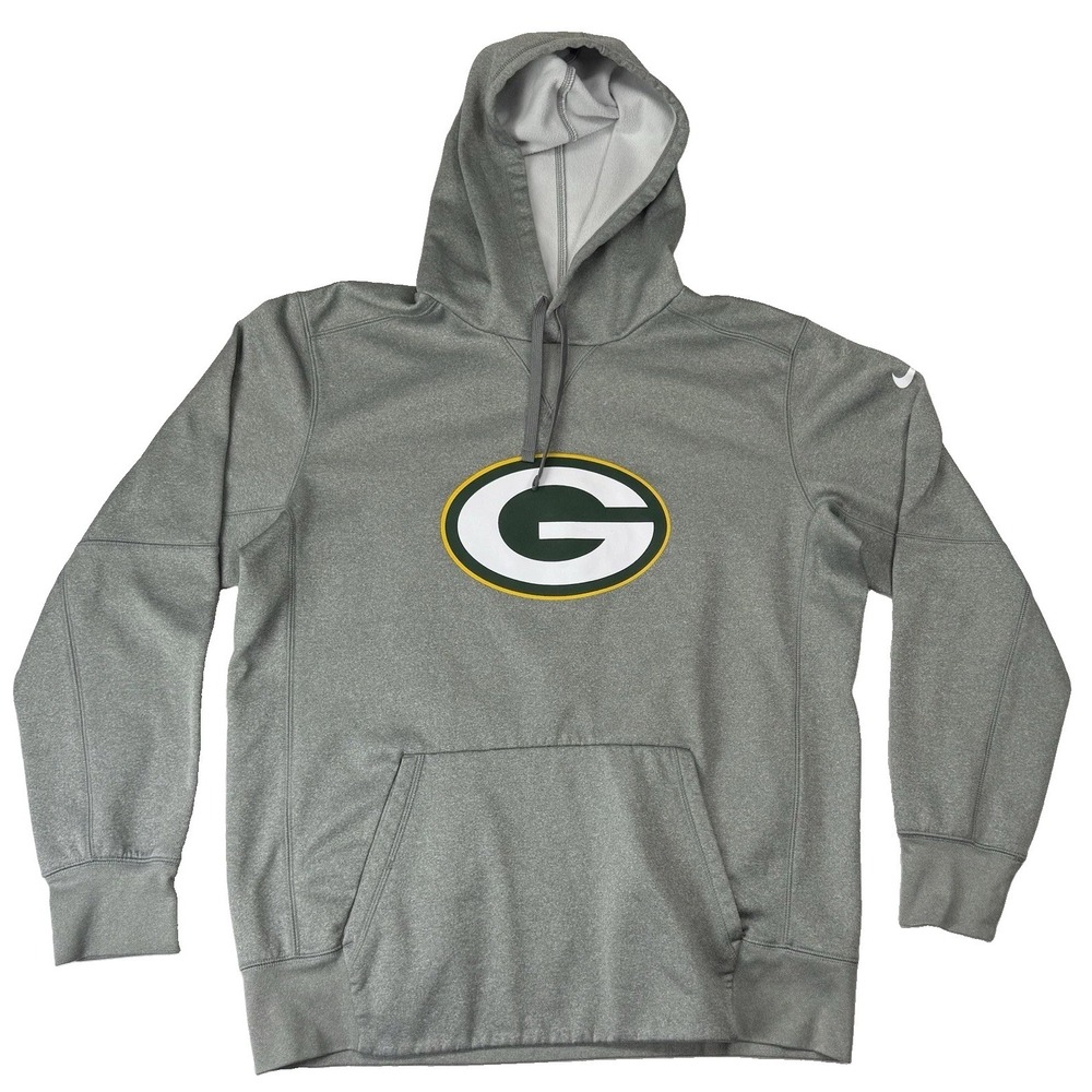 NFL Team Apparel Thermal Fit NFL Green Bay Packers Hoodie Pockets Size Large